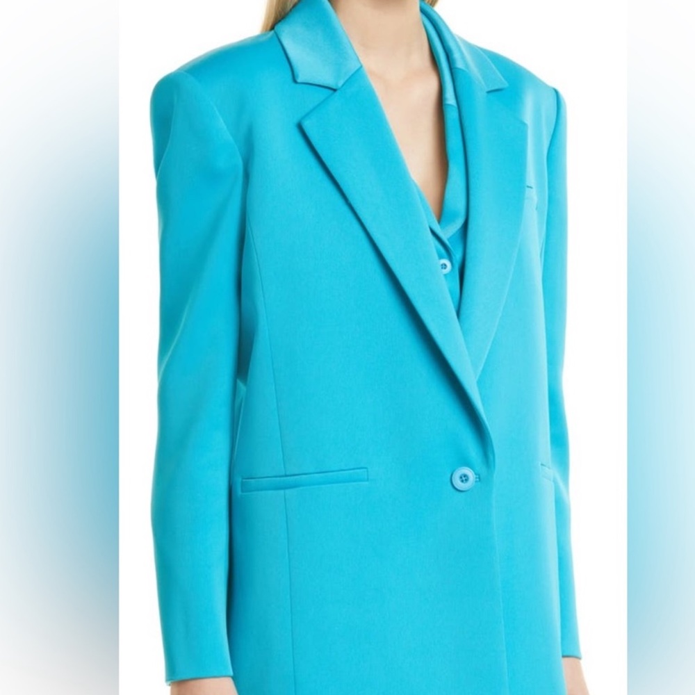Alice and Olivia blazer Set zero 0 Turquoise Blue with matching shorts Size 2
